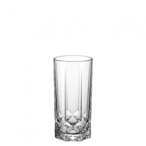 Ποτήρι Γυάλινο Σκαλιστό Σωλήνας 32 5cl φ6 5x14cm σειρά FUTURE Glass4U Σετ 24 c547397
