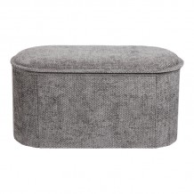 Σκαμπό-μπαούλο Trebia pakoworld γκρι ύφασμα 76x38x38εκ c547435