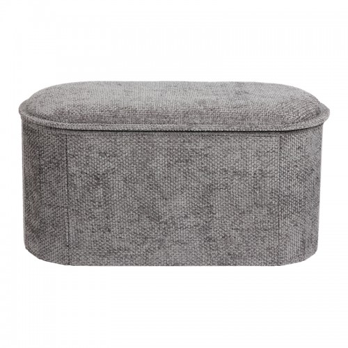 Σκαμπό-μπαούλο Trebia pakoworld γκρι ύφασμα 76x38x38εκ c547435