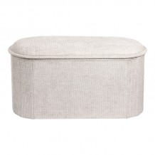 Σκαμπό-μπαούλο Trebia pakoworld κρεμ ύφασμα 76x38x38εκ c547437