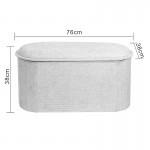 Σκαμπό-μπαούλο Trebia pakoworld κρεμ ύφασμα 76x38x38εκ c547437