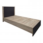 Κρεβάτι με στρώμα Athos Sleepy pakoworld sonoma ανθρακί 90x190εκ c547438