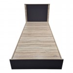 Κρεβάτι με στρώμα Athos Sleepy pakoworld sonoma ανθρακί 90x190εκ c547438