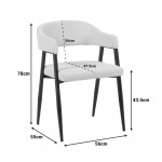 Πολυθρόνα Sezan pakoworld ύφασμα μπεζ 56x55x78εκ SET 2τμχ c547442
