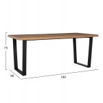 ΣΕΤ ΤΡΑΠΕΖΑΡΙΑΣ 7ΤΜΧ ASTORIA HM10933 02 MDF TOP--ΥΦΑΣΜΑ ΜΠΕΖ ΚΑΦΕ ΜΕΤΑΛΛΟ ΜΑΥΡΟ c547445