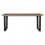 ΣΕΤ ΤΡΑΠΕΖΑΡΙΑΣ 7ΤΜΧ ASTORIA HM10933 02 MDF TOP--ΥΦΑΣΜΑ ΜΠΕΖ ΚΑΦΕ ΜΕΤΑΛΛΟ ΜΑΥΡΟ c547445