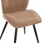 ΣΕΤ ΤΡΑΠΕΖΑΡΙΑΣ 7ΤΜΧ GAFF HM10935 03 MDF TOP ΚΑΡΥΔΙ--ΥΦΑΣΜΑ TAUPE ΜΕΤΑΛΛΟ ΜΑΥΡΟ c547446