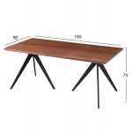 ΣΕΤ ΤΡΑΠΕΖΑΡΙΑΣ 7ΤΜΧ DRENNY HM10936 03 MDF TOP ΚΑΡΥΔΙ--ΥΦΑΣΜΑ TAUPE ΜΕΤΑΛΛΟ ΜΑΥΡΟ c547447