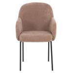 ΣΕΤ ΤΡΑΠΕΖΑΡΙΑΣ 7ΤΜΧ MANIDO HM10949 03 MDF TOP--ΥΦΑΣΜΑ TAUPE ΜΕΤΑΛΛΟ ΜΑΥΡΟ c547448