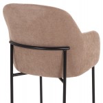 ΣΕΤ ΤΡΑΠΕΖΑΡΙΑΣ 7ΤΜΧ MANIDO HM10949 03 MDF TOP--ΥΦΑΣΜΑ TAUPE ΜΕΤΑΛΛΟ ΜΑΥΡΟ c547448
