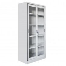 ΒΙΒΛΙΟΘΗΚΗ ΜΕ ΣΥΡΟΜΕΝΕΣ ΠΟΡΤΕΣ SLINGER HM6632 02 ΜΕΤΑΛΛΙΚΗ ΛΕΥΚΗ 90x40x185Υεκ c547449