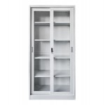 ΒΙΒΛΙΟΘΗΚΗ ΜΕ ΣΥΡΟΜΕΝΕΣ ΠΟΡΤΕΣ SLINGER HM6632 02 ΜΕΤΑΛΛΙΚΗ ΛΕΥΚΗ 90x40x185Υεκ c547449
