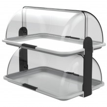 Βιτρίνα 2 Επιπέδων RollTop με δίσκο 47 5x32 5x40 5cm Λευκό Garibaldi c547458