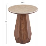 ΤΡΑΠΕΖΙ ΒΟΗΘΗΤΙΚΟ VENERA HM18442 ΚΕΡΑΜΙΚΟ TOP ΟΨΗ ΤΡΑΒΕΡΤΙΝΑΣ-MDF ΚΑΡΥΔΙ Φ45x50Υεκ c547505