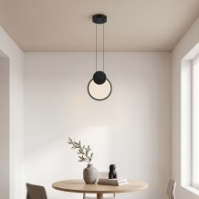 Φωτιστικό οροφής Ganden pakoworld led μαύρο μεταλλικό Φ26 5x20εκ c547605