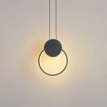 Φωτιστικό οροφής Ganden pakoworld led μαύρο μεταλλικό Φ26 5x20εκ c547605
