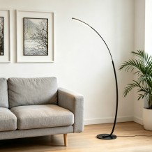 Φωτιστικό δαπέδου Archer pakoworld led μαύρο μεταλλικό 70x28x165εκ c547607