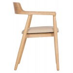 ΠΟΛΥΘΡΟΝΑ ΤΡΑΠΕΖΑΡΙΑΣ TARGA HM18336 11 RUBBERWOOD ΦΥΣΙΚΟ PU ΕΚΡΟΥ 58x54x78Yεκ SET 2τμχ c547619