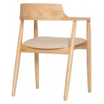 ΠΟΛΥΘΡΟΝΑ ΤΡΑΠΕΖΑΡΙΑΣ TARGA HM18336 11 RUBBERWOOD ΦΥΣΙΚΟ PU ΕΚΡΟΥ 58x54x78Yεκ SET 2τμχ c547619