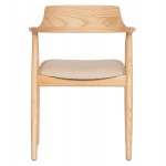 ΠΟΛΥΘΡΟΝΑ ΤΡΑΠΕΖΑΡΙΑΣ TARGA HM18336 11 RUBBERWOOD ΦΥΣΙΚΟ PU ΕΚΡΟΥ 58x54x78Yεκ SET 2τμχ c547619