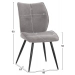 ΣΕΤ ΤΡΑΠΕΖΑΡΙΑΣ 5ΤΜΧ GAFF HM10939 01 ΚΕΡΑΜΙΚΟ TOP--ΥΦΑΣΜΑ ΓΚΡΙ ΜΕΤΑΛ ΠΟΔΙΑ ΜΑΥΡΑ c547620