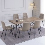 ΣΕΤ ΤΡΑΠΕΖΑΡΙΑΣ 7ΤΜΧ VIGOR HM21355 ΤΡΑΠΕΖΙ 180x90εκ ΜΕ 6 ΚΑΡΕΚΛΕΣ c547684