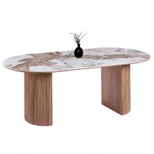 ΤΡΑΠΕΖΙ ΟΒΑΛ MARBLEX HM18428 ΚΕΡΑΜΙΚΟ TOP ΣΕ PANDORA--MDF ΠΟΔΙΑ 210x100x77Υεκ c547685