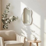 Καθρέπτης Evanthia pakoworld λευκό MDF 36x1 2x56 εκ c547753