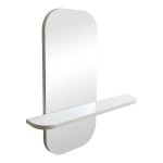 Καθρέπτης Lunaria pakoworld λευκό MDF 60x11 5x60εκ c547756