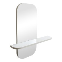 Καθρέπτης Lunaria pakoworld λευκό MDF 60x11 5x60εκ c547756