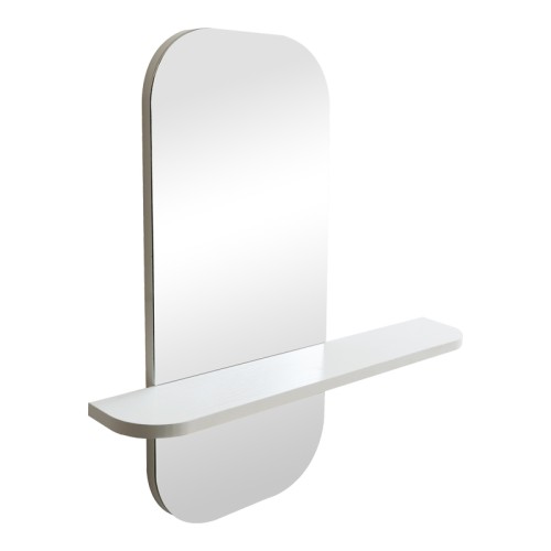 Καθρέπτης Lunaria pakoworld λευκό MDF 60x11 5x60εκ c547756