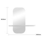 Καθρέπτης Lunaria pakoworld λευκό MDF 60x11 5x60εκ c547756