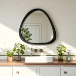 Καθρέπτης Ione pakoworld μαύρο MDF 55x2 5x60 εκ c547757