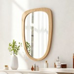 Καθρέπτης Phaedra pakoworld MDF σε φυσική απόχρωση 74x2 5x120 εκ c547759