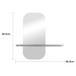Καθρέπτης Lunaria pakoworld MDF σε φυσική απόχρωση 60x11 5x60εκ c547780