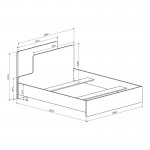 Κρεβάτι διπλό Lucabel pakoworld κρεμ 160x200εκ c547860