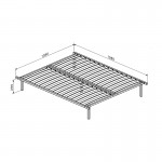 Κρεβάτι διπλό Lucabel pakoworld κρεμ 160x200εκ c547860