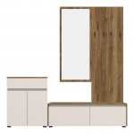 Έπιπλο εισόδου Ansia pakoworld καρυδί oak 210x44 7x175εκ c547865