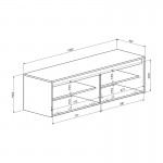 Έπιπλο εισόδου Ansia pakoworld καρυδί oak 210x44 7x175εκ c547865