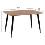 ΣΕΤ ΤΡΑΠΕΖΑΡΙΑΣ 5ΤΜΧ GAFF HM10847 02 MDF TOP ΦΥΣΙΚΟ--ΥΦΑΣΜΑ ΜΠΕΖ ΜΕΤΑΛΛΟ ΜΑΥΡΟ c547871