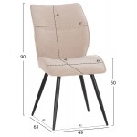 ΣΕΤ ΤΡΑΠΕΖΑΡΙΑΣ 5ΤΜΧ GAFF HM10847 02 MDF TOP ΦΥΣΙΚΟ--ΥΦΑΣΜΑ ΜΠΕΖ ΜΕΤΑΛΛΟ ΜΑΥΡΟ c547871