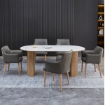 ΣΕΤ ΤΡΑΠΕΖΑΡΙΑΣ 7ΤΜΧ MELLOW HM21360 ΚΕΡΑΜΙΚΟ TOP MDF ΠΟΔΙΑ--PU ΓΚΡΙ ΜΕΤΑΛ ΠΟΔΙΑ c547984