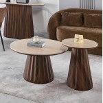 ΤΡΑΠΕΖΙ ΒΟΗΘΗΤΙΚΟ WALDEN HM18438 ΚΕΡΑΜΙΚΟ TOP ΟΨΗ ΤΡΑΒΕΡΤΙΝΑΣ-MDF ΚΑΡΥΔΙ Φ45x56Υεκ c547989