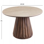 ΤΡΑΠΕΖΙ ΣΤΡΟΓΓΥΛΟ WALDEN HM18440 ΚΕΡΑΜΙΚΟ TOP ΣΕ ΤΡΑΒΕΡΤΙΝΑ--MDF ΒΑΣΗ Φ120x76Υεκ c547992