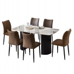 ΣΕΤ ΤΡΑΠΕΖΑΡΙΑΣ 7ΤΜΧ MINAO HM21362 ΚΕΡΑΜΙΚΟ TOP MDF ΠΟΔΙΑ--PU ΚΑΦΕ ΜΕΤΑΛ ΠΟΔΙΑ c547993