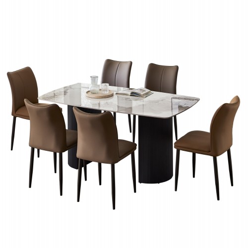 ΣΕΤ ΤΡΑΠΕΖΑΡΙΑΣ 7ΤΜΧ MINAO HM21362 ΚΕΡΑΜΙΚΟ TOP MDF ΠΟΔΙΑ--PU ΚΑΦΕ ΜΕΤΑΛ ΠΟΔΙΑ c547993
