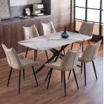 ΣΕΤ ΤΡΑΠΕΖΑΡΙΑΣ 7ΤΜΧ ISKA HM21363 ΚΕΡΑΜΙΚΟ TOP ΜΕΤΑΛ ΠΟΔΙΑ--PU ΜΠΕΖ ΜΕΤΑΛ ΠΟΔΙΑ c547994