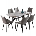 ΣΕΤ ΤΡΑΠΕΖΑΡΙΑΣ 7ΤΜΧ AIKA HM21364 ΚΕΡΑΜΙΚΟ TOP ΜΕΤΑΛ ΠΟΔΙΑ--PU ΓΚΡΙ ΜΕΤΑΛ ΠΟΔΙΑ c547995