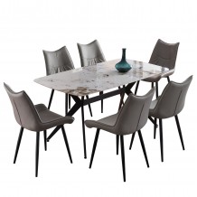 ΣΕΤ ΤΡΑΠΕΖΑΡΙΑΣ 7ΤΜΧ AIKA HM21364 ΚΕΡΑΜΙΚΟ TOP ΜΕΤΑΛ ΠΟΔΙΑ--PU ΓΚΡΙ ΜΕΤΑΛ ΠΟΔΙΑ c547995