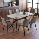 ΣΕΤ ΤΡΑΠΕΖΑΡΙΑΣ 7ΤΜΧ AIKA HM21364 ΚΕΡΑΜΙΚΟ TOP ΜΕΤΑΛ ΠΟΔΙΑ--PU ΓΚΡΙ ΜΕΤΑΛ ΠΟΔΙΑ c547995